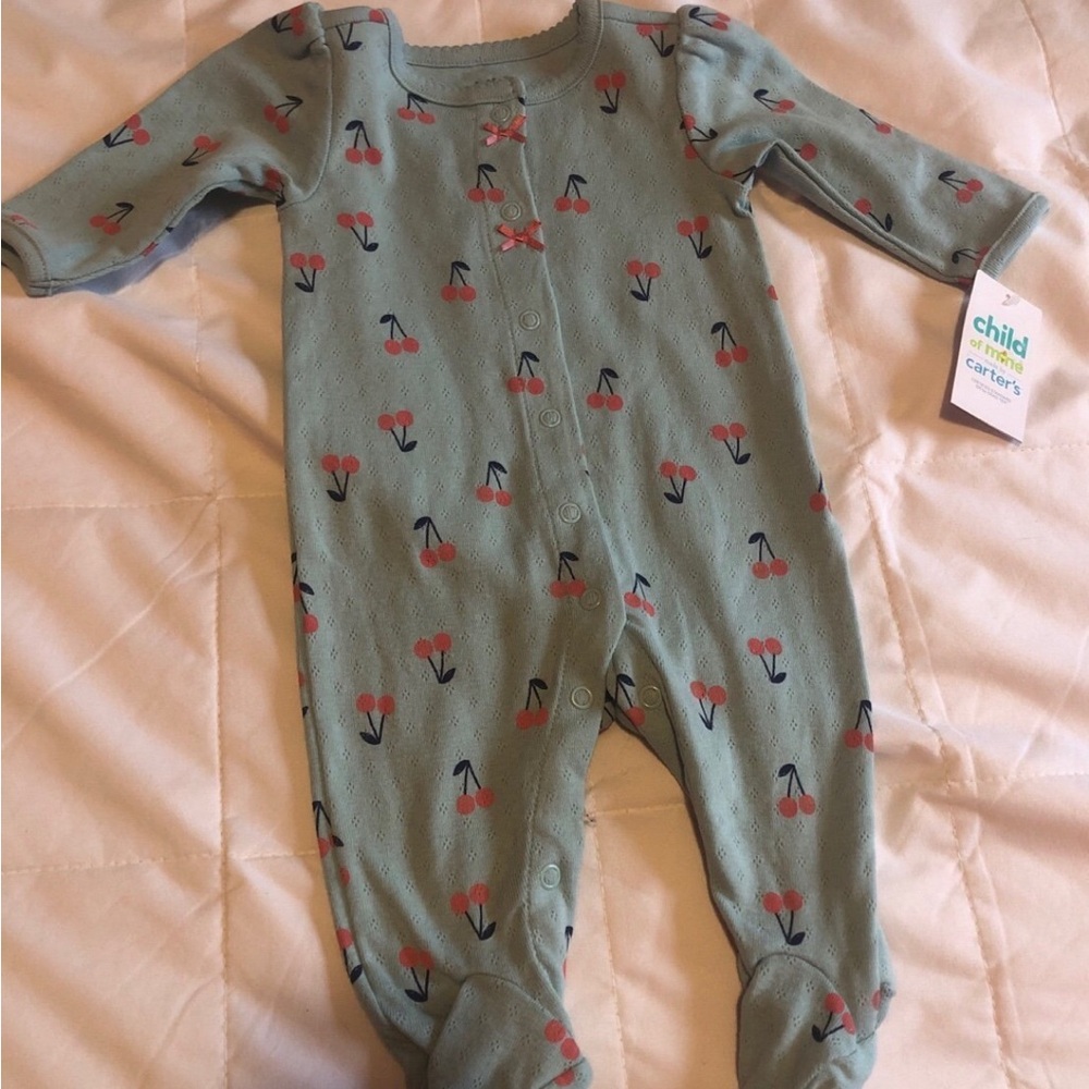 Baby girl footed pajama